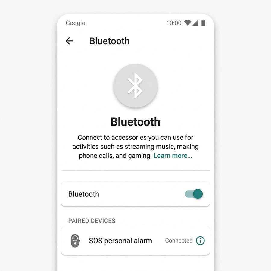 Bluetooth-instellingen met EVA verbonden